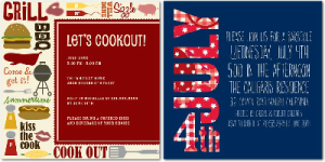 Tiny Prints, Summer Invitations, Party Invite, BBQ invite, cookout