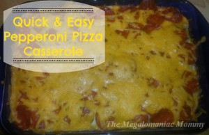 Quick & Easy Pepperoni Pizza Casserole, Recipe