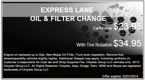 Kolosso of Appleton Express Lane Oil & Filter Change Coupon