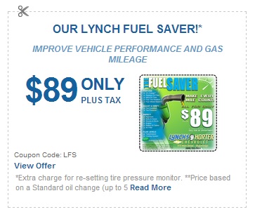 Lynch Chevrolet of Mukwanago Fuel Saver Coupon