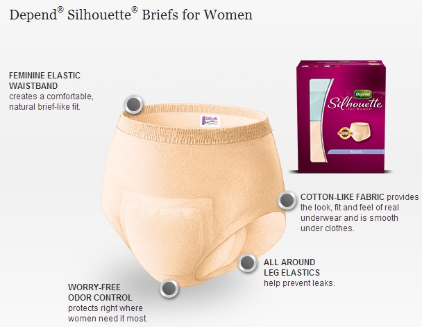 Depend Silhouette Briefs for Womer #underwareness #dropyourpants