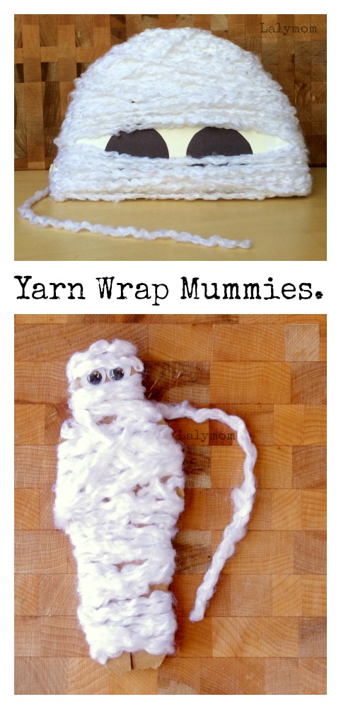 Yarn Wrap Mummies from Lalymom.com