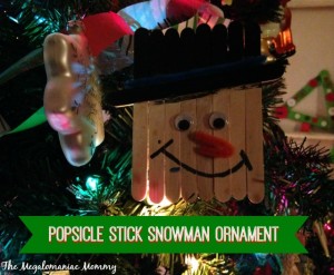 Popsicle Stick Snowman Ornament