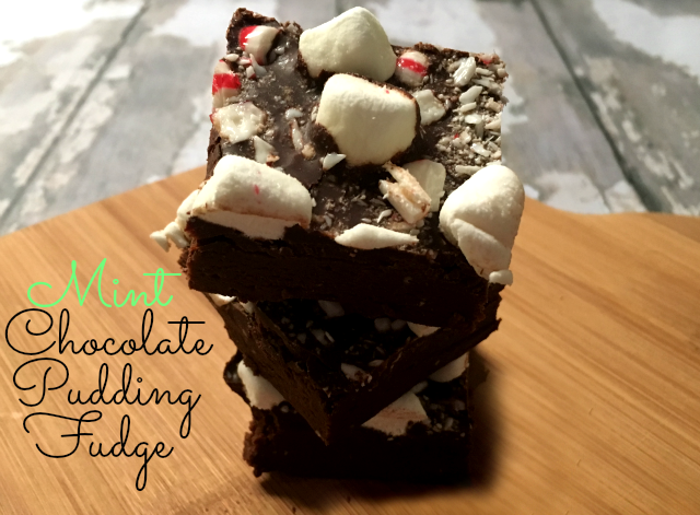 Mint Chocolate Pudding Fudge #SweetenTheSeason