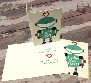Tiny Prints Bots of Love Classroom Valentine's Card