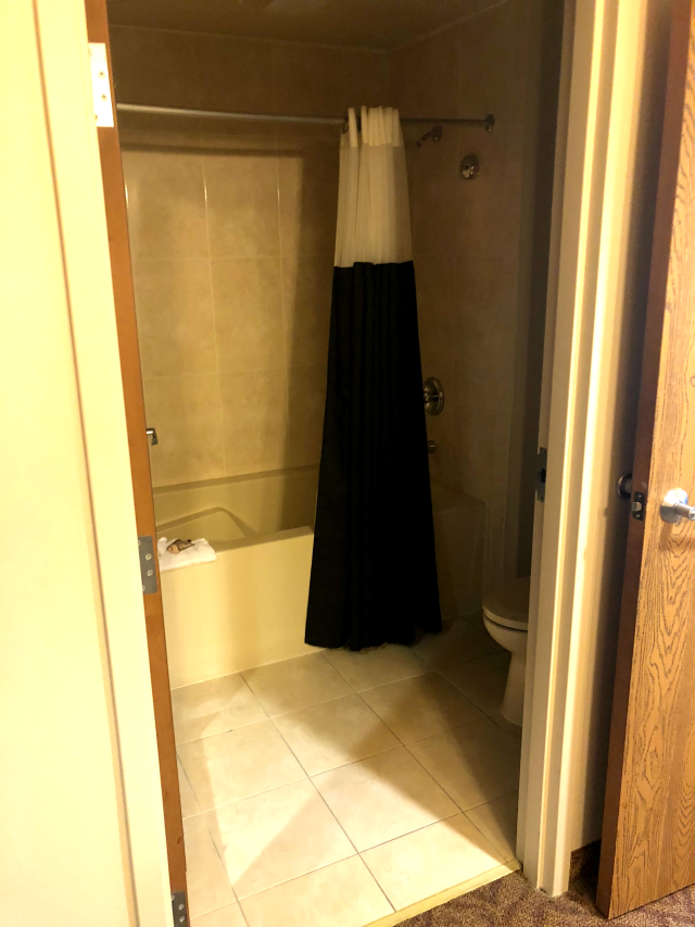 1 of 2 full bathrooms Royal Two Room Family Suite Kalahari Resort Wisconsin Dells #LoveKalahari #AmericasLargest #ad